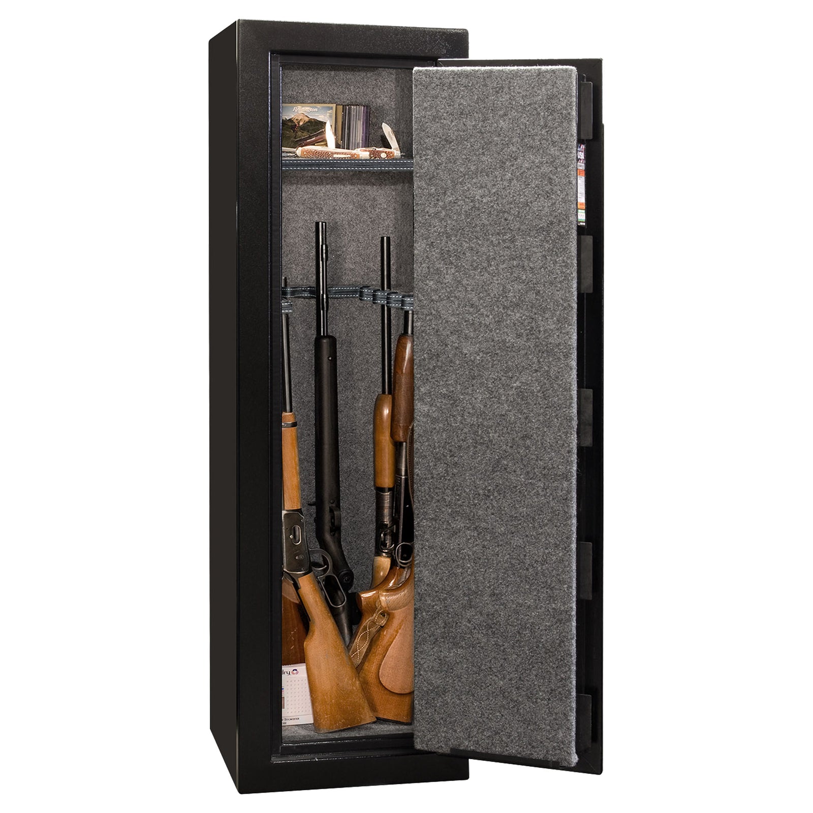 Centurion 12 | Level 1 Security | 30 Minute Fire Protection | Dimensions: 59.5" x 18.25" x 16" | Textured Black | Elock - No Door Panel Promotion - Closed Door