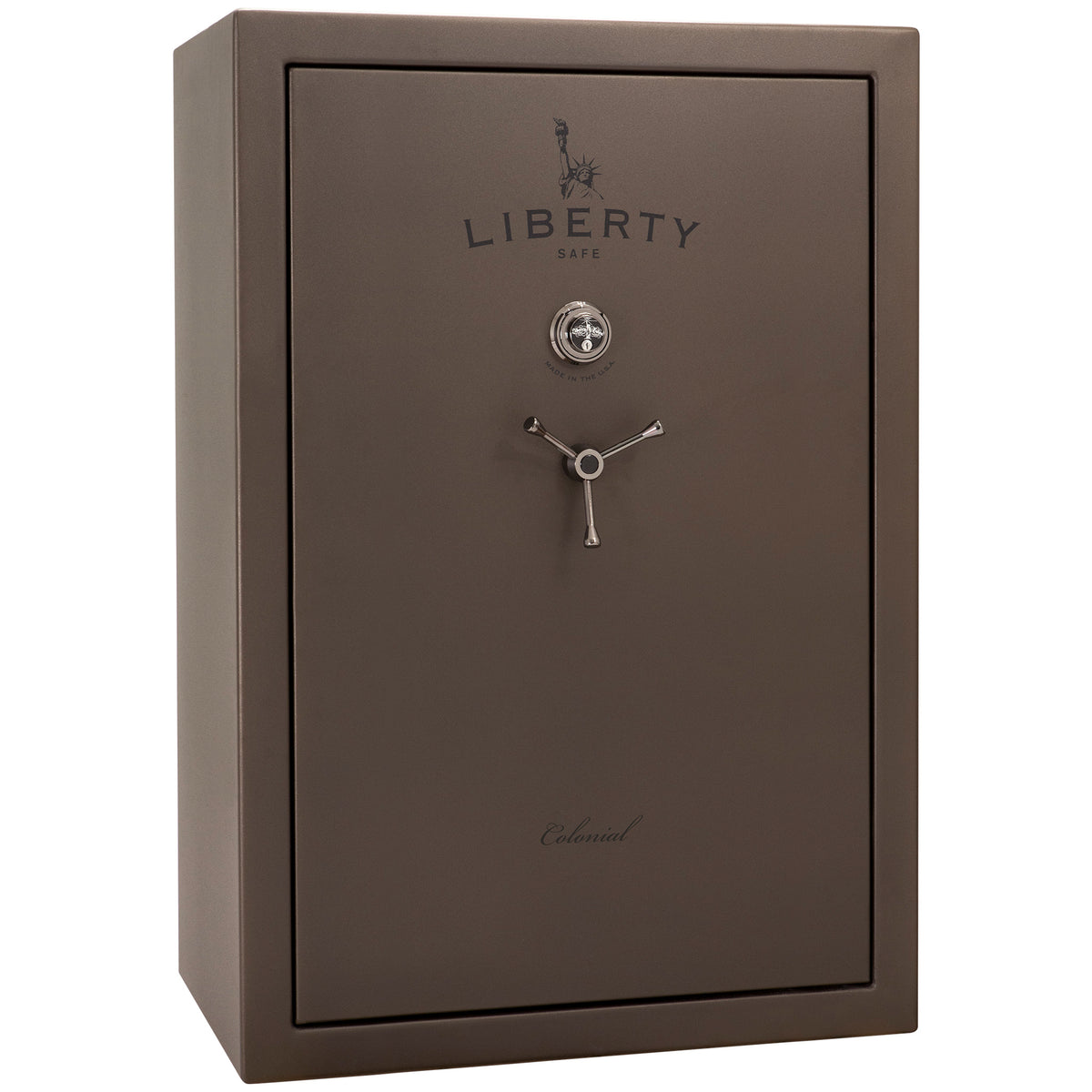Colonial Series | Level 4 Security | 75 Minute Fire Protection | 35 | DIMENSIONS: 60.5"(H) X 42”(W) X 22"(D*) | Bronze Textured | Mechanical Lock - closed
