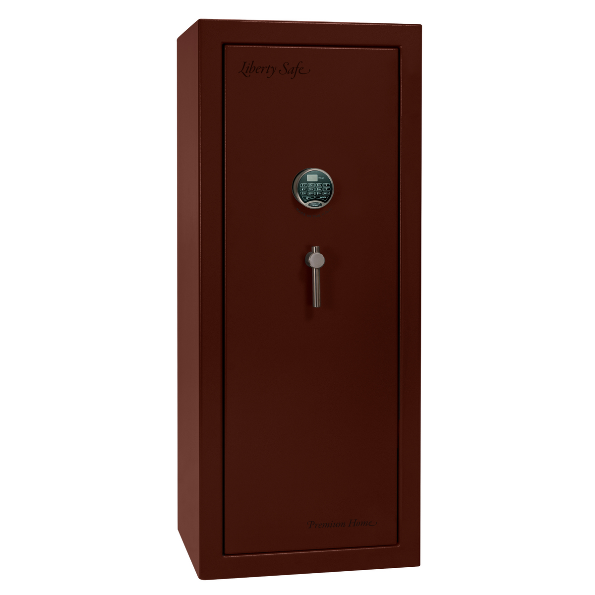 Premium Home Series | Level 7 Security | 2 Hour Fire Protection | 17 | Dimensions: 60.25&quot;(H) x 24.5&quot;(W) x 19&quot;(D) | Burgundy Marble Black Chrome - Closed Door